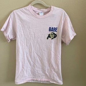 Pink CU buffs “babe” t shirt - size s